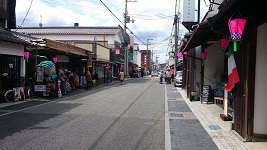 丹波篠山の商店街を散策